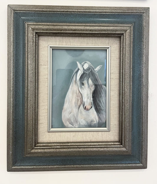 Lusitano original pastel pencil drawing